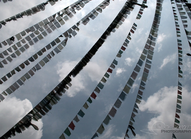 Drapeaux de prière, Katmandou – Népal