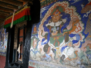 Fresque, Temple de Tiksé – Inde