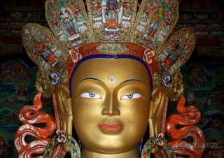 Bouddha, temple de Tiksé – Inde