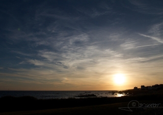 Couché de soleil, côte sauvage du Croisic – France