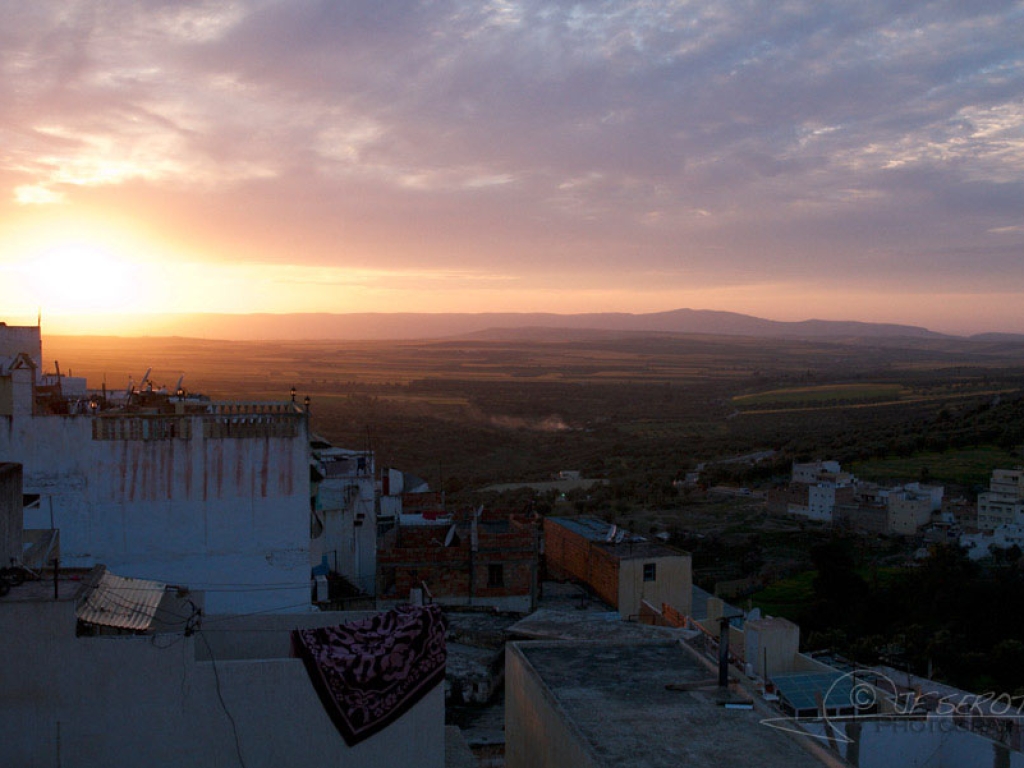 Couché de soleil sur Moulay Idriss – Maroc