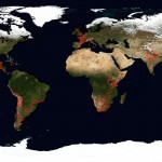 Planisphère – (Vue satellite issue de la NASA)